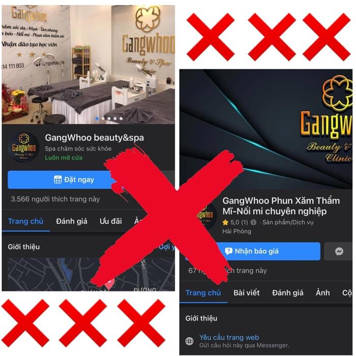 Kẻ gian lợi dụng tên tuổi của Gangwhoo để lừa đảo khách hàng