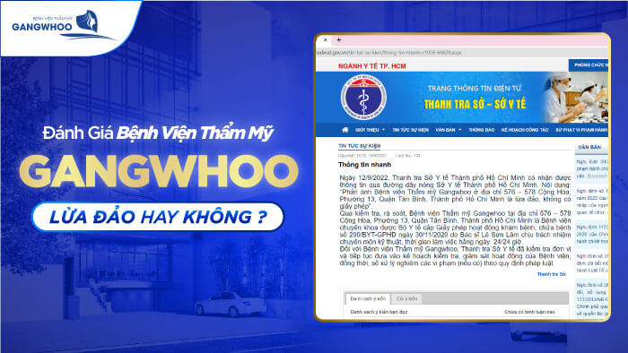 Đánh Giá Bệnh viện thẩm mỹ Gangwhoo Lừa Đảo Hay Không?